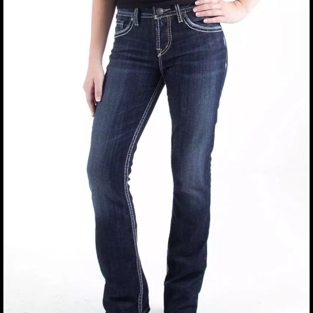 SILVER Natsuki Boot Stretch Jean Darkwash W27/L29 Comfy Denim Jeans RETAIL $85